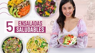 5 Ensaladas Saludables Fáciles y Económicas🥗 Yovana [upl. by Ella]