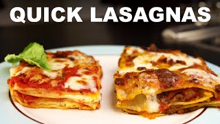 Easy lasagna recipes  tomato amp ricotta  meat sauce amp cream [upl. by Florio]