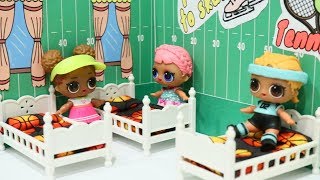 LOL Dolls Athletic Club Morning Routine  Fun with Toys for Kids  Sniffycat [upl. by Ecaj]