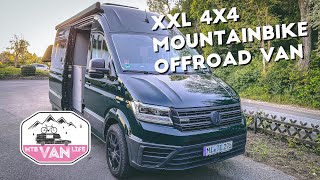 Modular ausgebauter VW Crafter 4motion CAMPER VAN  Der größte MTB Offroader  Jasper Jauch [upl. by Alig]