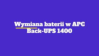 Wymiana baterii w UPS APC BackUPS 1400 [upl. by Enelaehs433]