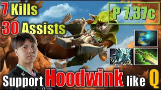 Aurora Q Hoodwink Soft Support 9 Kills 24 Assists dota2 gameplay4k patch737c [upl. by Valentin]