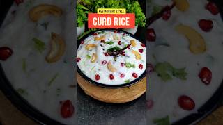 Restaurant Style Curd Rice Recipe  Best Curd Ricecurdriceandhrasamayalshorts [upl. by Anailuig]