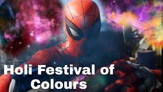 SpiderMan Holi special Festival of Colours Kinemaster Edit Shorts [upl. by Euqinu]