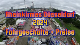 Rheinkirmes Düsseldorf 2024  Fahrgeschäfte und Preise [upl. by Lav]