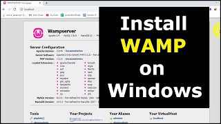 How to Download amp Install WAMP Server on Windows10 [upl. by Chelsy]