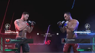 Justin Gaethje vs Tony Ferguson  Lightweight Bout  UFC 5  PS5 Gameplay [upl. by Garmaise]