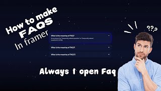 How to make FAQs in Framer One open FAQ [upl. by Kilgore]