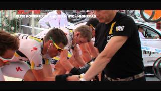 GIRO 2011  HTC  Highroad training on Elite Powerfluid [upl. by Learrsi]