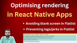 Optimising rendering in React Native apps [upl. by Nitz]