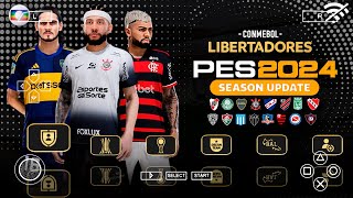 SAIU EFOOTBALL PES 2024 PPSSPP SULAMERICANO e BRASILEIRÃO ATUALIZADO  NOVOS KITs E FACES EM HD [upl. by Annas]