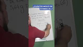 ¿CUÁNTOS MOLES DE ÁTOMOS DE chemistry [upl. by Eelrebmyk]