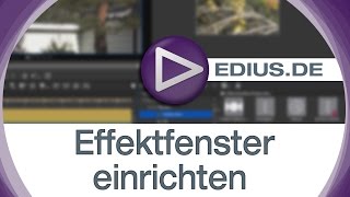 EDIUS Podcast  Effektfenster einrichten [upl. by Helm]