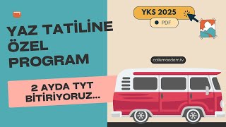 Yaz Tatiline Özel 2 Ayda TYT Bitirme Programı  2025 Tayfa  PDF [upl. by Adalie643]