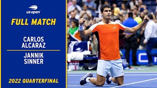 Carlos Alcaraz vs Jannik Sinner Full Match  2022 US Open Quarterfinal [upl. by Renaud816]