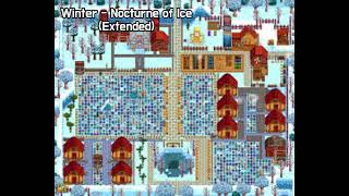 Stardew Valley OST  Winter Nocturne of Ice Extended [upl. by Yarehs]