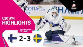 Finnland  Schweden  Highlights Viertelfinale  IIHF U20 EishockeyWM 2023  MAGENTA SPORT [upl. by Atteinotna789]