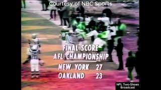 1968 AFL Championship Game RARE NBC Broadcast Cli [upl. by Guinna]