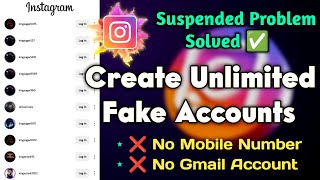 UNLIMITED INSTAGRAM ACCOUNTS  Suspended Problem Solved  Make more Instagram Accounts  TECH Light [upl. by Aidnyl256]