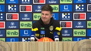 It was an incredibly emotional week  Richmond Press Conference  Round 23 190823  Fox Footy [upl. by Nicolis]