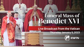 LIVE  Funeral Mass of Benedict XVI from the Vatican  January 5 2023  EWTN [upl. by Marylynne]