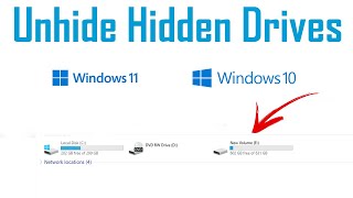 How to Unhide Hidden Drives in Windows 10 [upl. by Derfla]