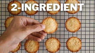 2Ingredient Coconut Cookies Recipe [upl. by Edda]