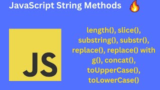 Javascript string methods with example [upl. by Chui]