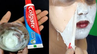 COLGATE TOOTHPASTE FOR FACE WHITENING  LEMON AND COLGATE [upl. by Ahcarb]