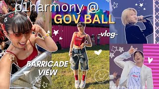 FRONT ROW for piwons first music festival P1Harmony  Gov Ball 2024 VLOG barricade HD fancams [upl. by Jezabella968]