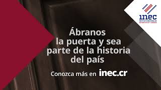 INEC Costa Rica  Ábranos la puerta y sea parte de la historia del país [upl. by Torrence984]