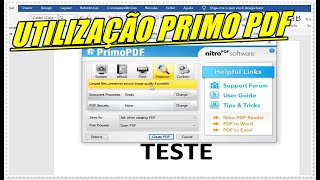 Passo a Passo Completo da Utilização do Software PRIMO PDF Criar PDF e Colocar SENHAS [upl. by Isnam438]