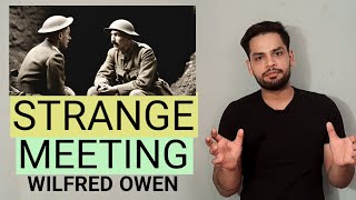 STRANGE MEETING BY WILFRED OWEN IN HINDI SUMMARY AND EXPLANATION ENGLISH LITERATURE [upl. by Latsyek]