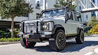 Fully RESTORED Land Rover DEFENDER 90 with GM LT1 Engine  ECD Automotive Design [upl. by Ackley]