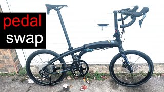 Pedal Upgrade on a Tern Verge P10 Folding Bike with Porter Plus Saddle and Removable Pedals [upl. by Allare]