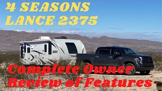 Four seasons Lance 2375 Travel Trailer Feature Review [upl. by Nohsav827]