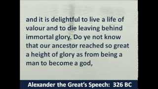 Alexander the Great’s Speech to Army Objects of Envy  326 BC  Hear and Read [upl. by Nylarad]