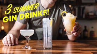 3 refreshing summer GIN drinks in 3 minutes [upl. by Narmi230]