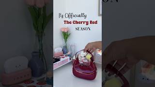 cherry red bag dm on instagram soboin to buy adayinmylife cherryredbag fallseason meesho [upl. by Htebyram]