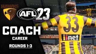 HOKBALL IS HERE  AFL 23  Manager Mode  Round 1 [upl. by Hillegass484]