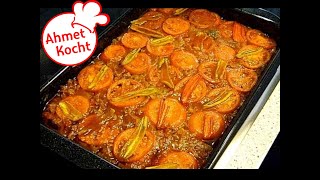 Rezept Aubergine mit Hackfleisch  Ahmet Kocht  kochen  Folge 30 [upl. by Eadith]