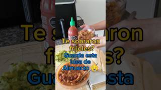 Idea de almuerzo casero 🤤tacos mexicanos con frijoles del día anterior 😋tacos ideas almuerzofacil [upl. by Hamitaf916]