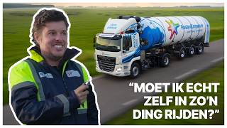 Filemon Wesselink bestuurt gigantische melktruck bij FrieslandCampina  Omscholen met Filemon [upl. by Darmit]