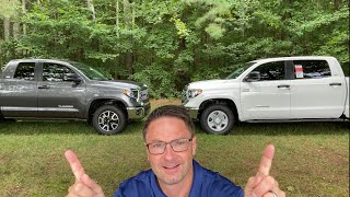 Tundra Double Cab vs CrewMax  Can You FIT Compare Toyota Tundra SR5 Sizes [upl. by Kiki]