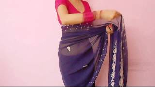 Saree VideoHow To Wear A SariSaree Wraping Video Tutorial For BeginnersSaree Drape [upl. by Livingstone]