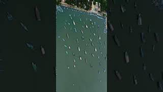 Aerial view of KoyilandyHarbour koyilandy harbour drone kozhikode fishmarket boat [upl. by Noedig]