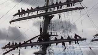 Arrival of Statsraad Lehmkuhl in Bergen Norway [upl. by Chaves324]