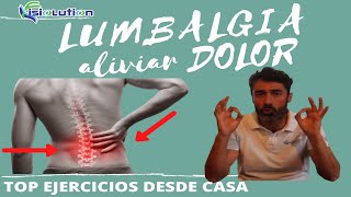 LUMBALGIA ALIVIAR el DOLOR DESDE CASA  Fisiolution [upl. by Neila]