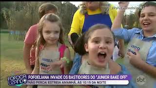 Bastidores do Júnior Bake Off no Fofocalizando 15022019  SBT [upl. by Airetal]