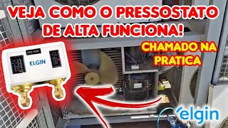 Pressostato de alta da elgin atuando e protegendo o compressor veja na prática [upl. by Egief]